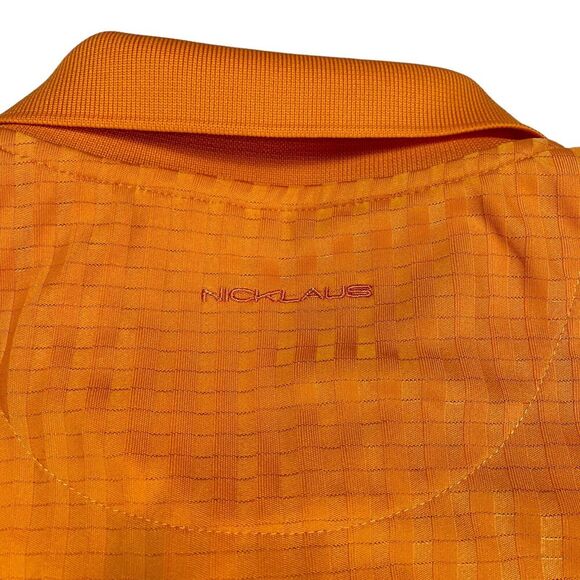 Jack Nicklaus Polo Shirt Mens Size XL Yellow Plaid Golf Performance Short Sleeve - Picture 12 of 13